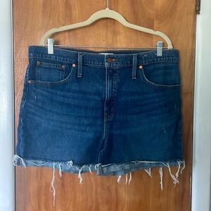 Madewell high rise denim short
